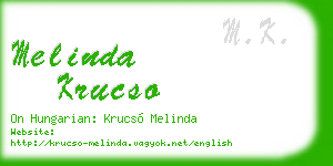 melinda krucso business card