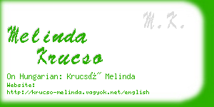 melinda krucso business card